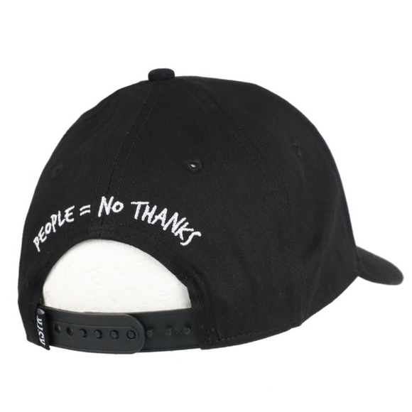 Killstar “Anti People” Trucker Cap–Black Cotton Hat w/ White Embroidery | Unisex - Picture 3 of 6